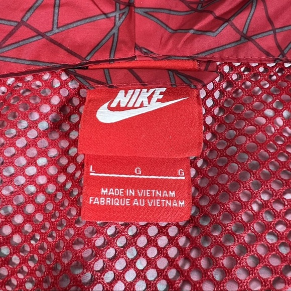 Nike Men’s Ru City Scape Packable Jacket Windbreaker Red Black Size Large - Picture 4 of 9